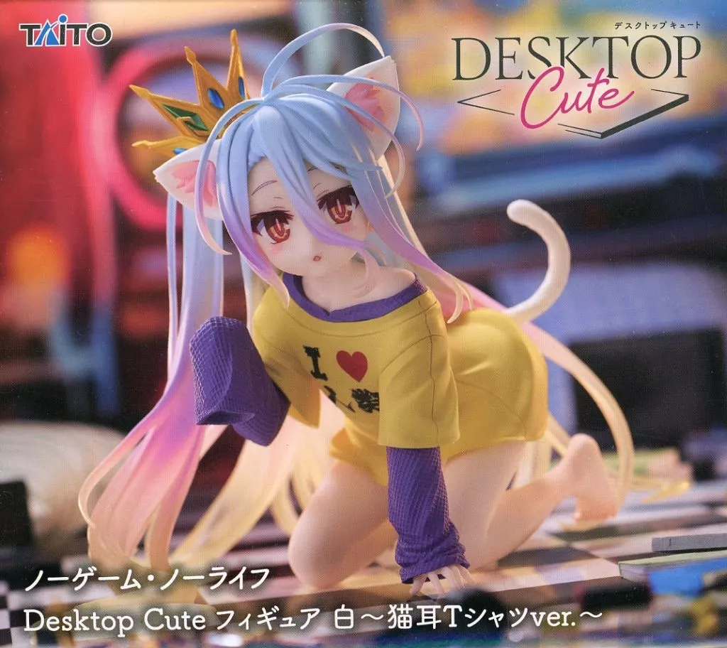 ノーゲーム・ノーライフ Desktop Cute フィギュア 白 ～猫耳Tシャツver.～[タイトー]