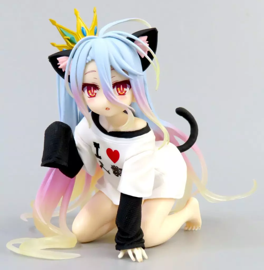 ノーゲーム・ノーライフ Desktop Cute フィギュア 白 ～猫耳Tシャツver.～[タイトー](タイクレ限定)