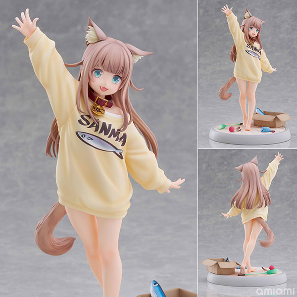 うちのねこが女の子でかわいい 「きなこ」〜あそんでVer.〜 1/6 完成品フィギュア[GOLDENHEAD+]