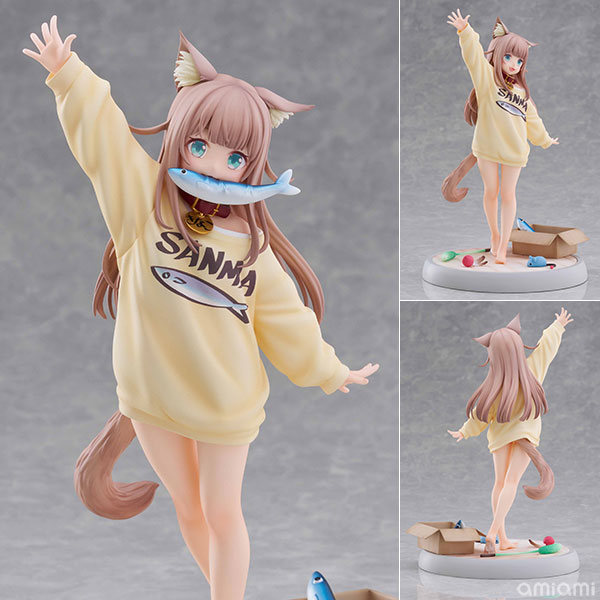 うちのねこが女の子でかわいい 「きなこ」〜あそんでVer.〜 1/6 完成品フィギュア[GOLDENHEAD+](あみあみ限定版)