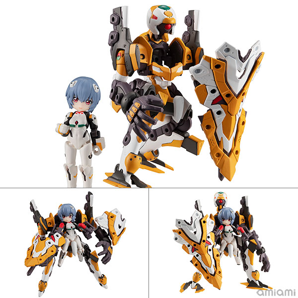 デスクトップアーミー『ヱヴァンゲリヲン新劇場版』綾波レイ＆エヴァンゲリオン零号機(改)[メガハウス]（再販）