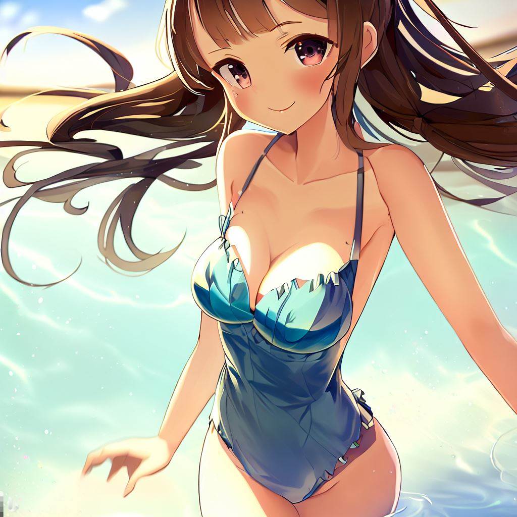 渚に立つ水着の女の子8